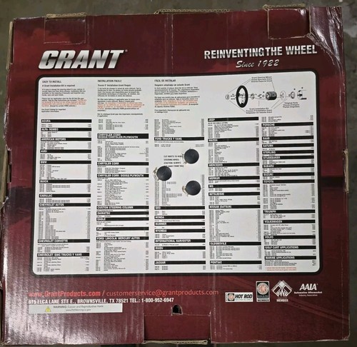 Grant 838 GM/JEEP/AMC/MOPAR 3 Spoke Steering wheel 13 1/2" w/3196 Horn adapter - Bild 2 von 7