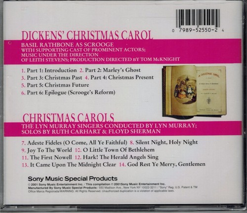 BASIL RATHBONE - DICKENS' CHRISTMAS CAROL - NEW SEALED CD - Imagen 2 de 2