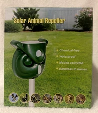 2)Ultrasonic Animal Repellent Solar Powered Yard Farm Cats Bird Garden Repellers