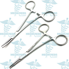 Halsted Mosquito Hemostatic Forceps Straight & Curved 4 1/2'' O.R Grade Steel