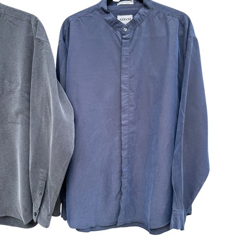 Alfani Mens Faux Suede Look Button-Up Band Collar Long Sleeve Shirts Lot of 3 L - Picture 4 of 14