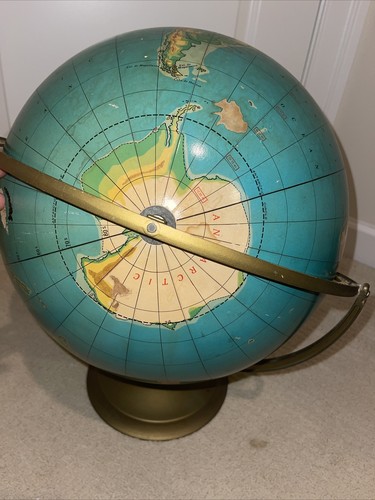Vintage George F Cram 16” Physical-Political Terrestrial Desktop Globe No. C71 - Picture 9 of 12