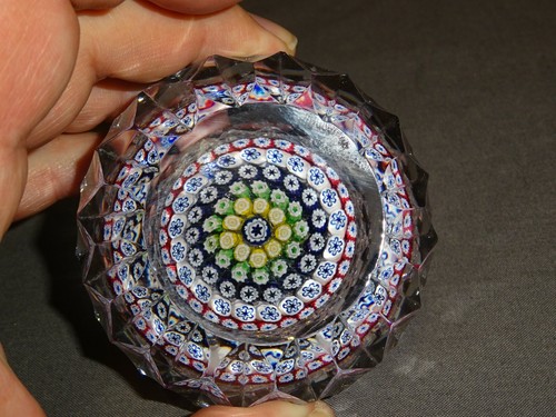 1970's Boxed Whitefriars Glass Millefiori Cane Paperweight Full Lead Crystal #6 - Picture 6 of 9