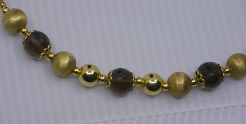 L - VERONESISCHE PERLENKETTE STERLINGSILBER mit GOLDÜBERFANG, 25 ZOLL, AMETHYST - Bild 7 von 8