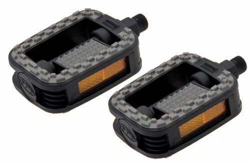 Coppia Bici Pedali 1/2'' Mandrino Piattaforma Nero con Coppia Bici Pedali 1/2'' Mandrino Piattaforma Nero con