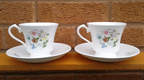 2 AYNSLEY “WILD TUDOR” TEA CUP & SAUCER DUOS. - Picture 6 of 21