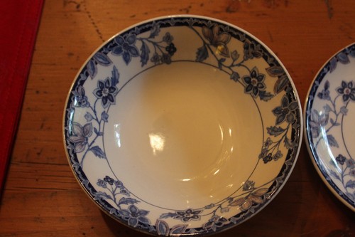 SALAD DISH, COFFEE SAUCER Blue Flowers Johnson Brothers England - Picture 2 of 8