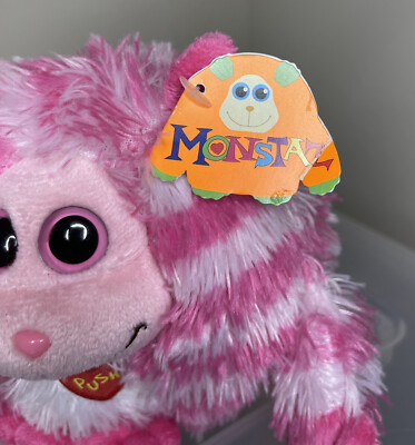 Ty Beanie Boo Roxy Pink Striped Monstaz 6” Stuffed Plush Toy Ty Beanie Boo Roxy Pink Striped Monstaz 6” Stuffed Plush Toy