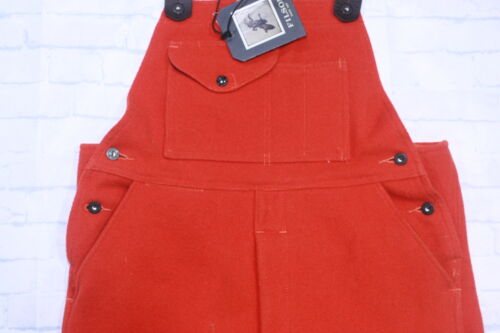 Neu mit Etikett Filson Mackinaw Latzhose Herren 38 x 34 flammenorange 100 % Wolle 2027047 hergestellt in den USA $ 495 - Bild 3 von 15