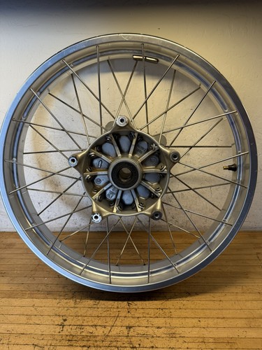 2007 05-09 BMW R1200GS Adventure Front OEM Wheel Rim 19x2.5 Bent - Picture 3 of 8