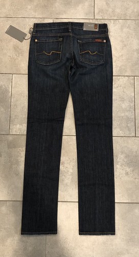 7 Seven For All Mankind Women 25 (29x32) Roxanne Classic Skinny Jeans Dark Wash - Picture 9 of 12