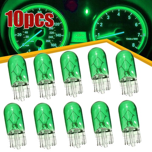 10Pcs T10 501 Green Interior Car Side Light Dashboard Dash Panel Gauge Bulb - Bild 1 von 6