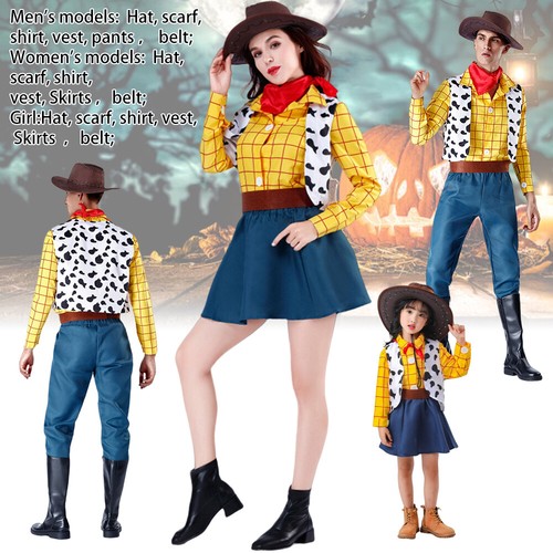 Karneval Toy Story Woody Erwachsene & Kinder Cowboy Kostüm Party Cosplay Outfits - Bild 23 von 29