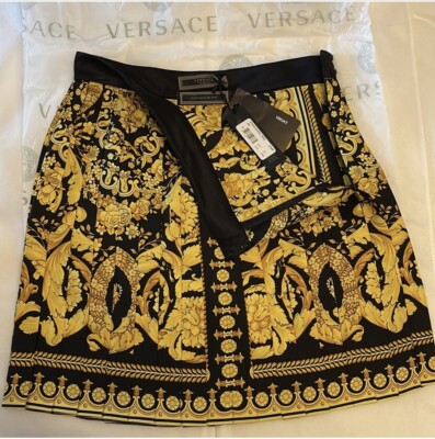 VERSACE Tribute Baroque SS 1992 Pleated Mini Skirt NWT US