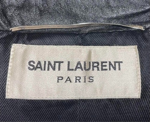 15Aw Saint Laurent Paris Leather Trench Coat 44 Edith Limant size XS(SS) Used - Picture 3 of 4