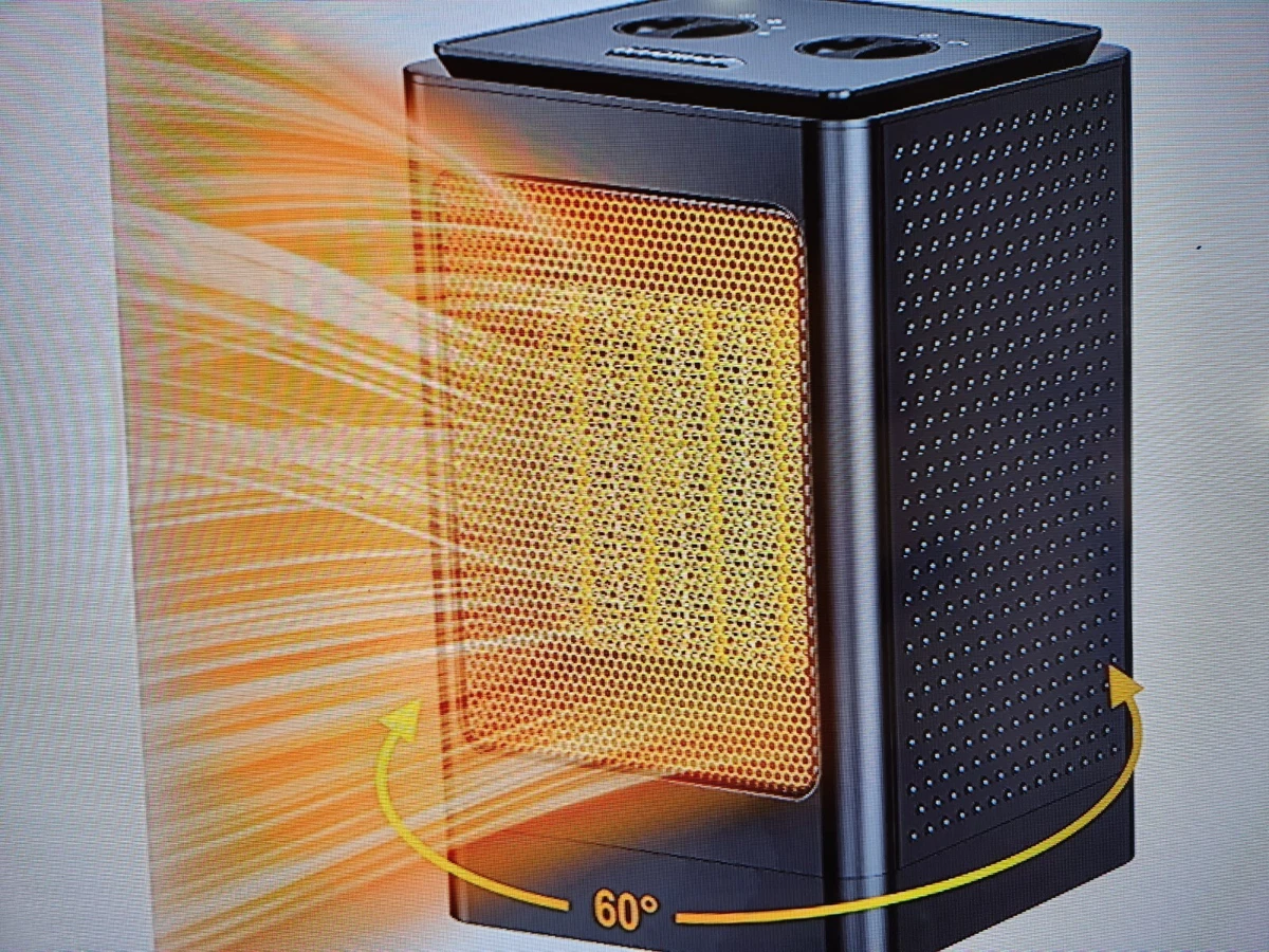 Space Heater, 1500W Portable Heater, 60°Oscillating Electric Heater, | eBay