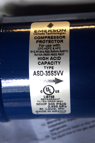 Lot of 2: EMERSON ASD-35S5-VV Suction Line Filter Drier 5/8" Solder - Brand New! - Picture 4 of 6