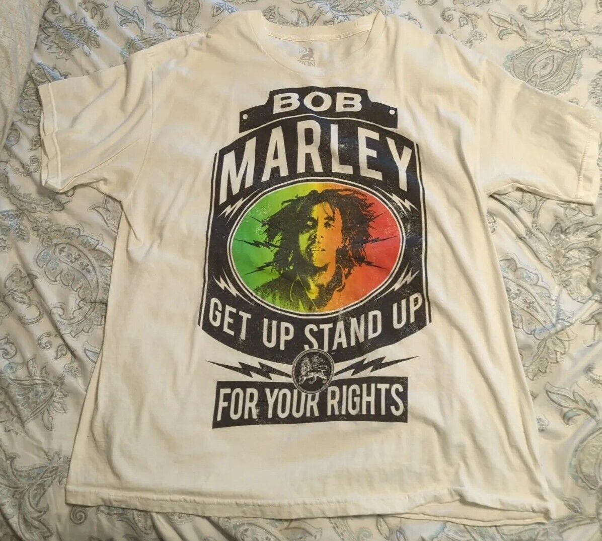 Vintage 2010 Bob Marley Get Up Stand Up T-Shirt Zion XXL