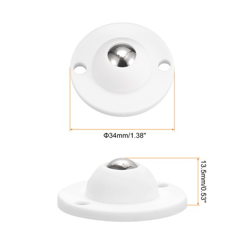 8x Kleber Mini Laufräder Drehbar Universal Lenkrolle 360° Drehung (Weiß) - Bild 2 von 7