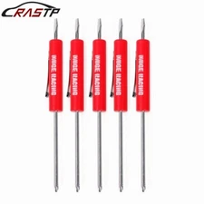5PCS Mini Pocket Screwdriver Flat Tip w/ Magnet and Clip Phillips Slotted Flat