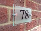 Contemporary House Sign Plaques Door Number 1 - 9999 Personalised Name Plate