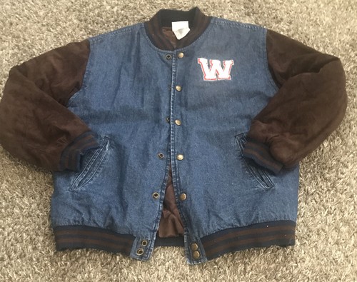 WOODY Disney Store Vintage Denim Varsity Bomber Ja