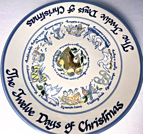 Louisville Gres Cerámica 13.75" LOS DOCE DÍAS DE NAVIDAD Plato y Orn. - Imagen 5 de 12