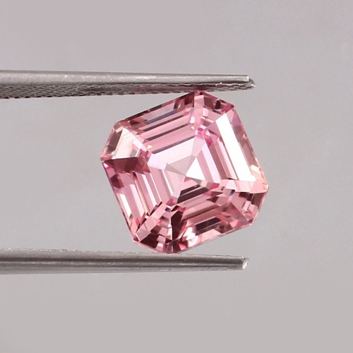 17.75Ct Exclusive Pink Morganite Brazil Loose Unheated Square Faceted Gemstone - Picture 3 of 5