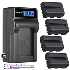 Kastar Battery LCD Wall Charger for Sony NP-FM500H Sony Alpha a65 SLT-A65 Camera