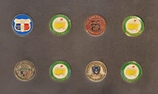 All Arnold Palmer Major Championships Plus US Amateurs Golf Ball Markers 8 pcs