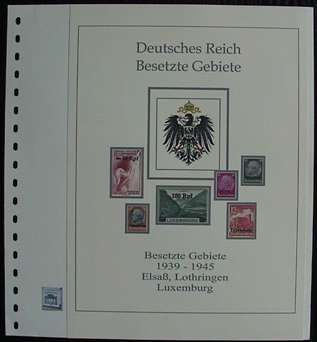 Elsass-Lotringen-Luxemburg 1939-1945 Vordruck farbig TOP