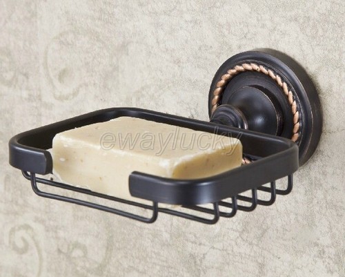 Oil Rubbed Bronze Bathroom Accessory Wall Mounted Soap Dish Holder Basket wba216 - Picture 2 of 5