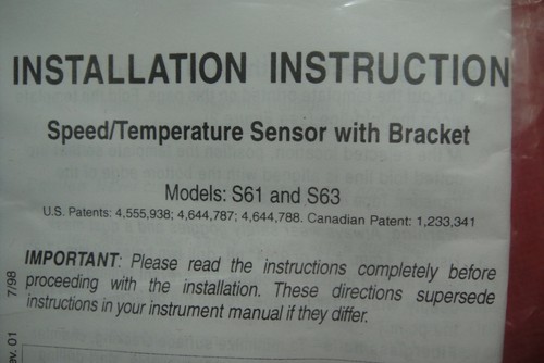 Garmin Speed Temperature Sensor w Bracket for GPSMAP 168,185,235 Sounder S61 S63 - Picture 5 of 8