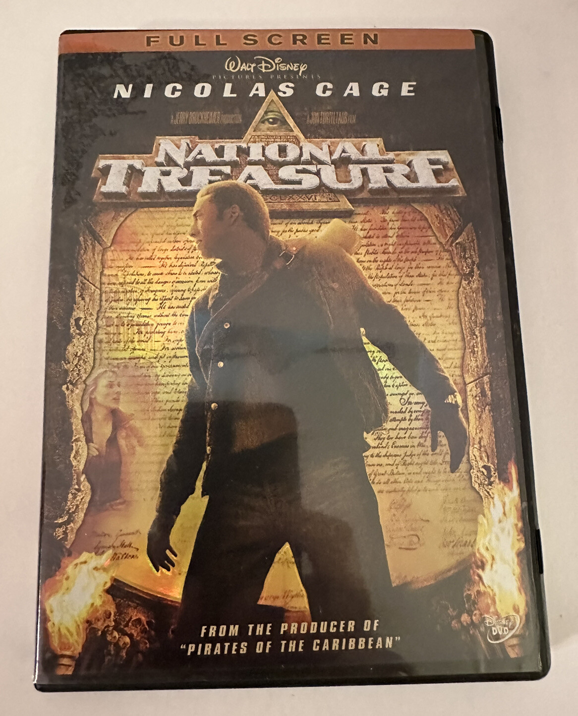 NATIONAL TREASURE “DVD” Nicholas Cage WALT DISNEY “FULL SCREEN