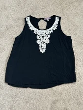 Harper Womens Shirt Size 1 Multicolor Embellished Beaded Classic Dressy