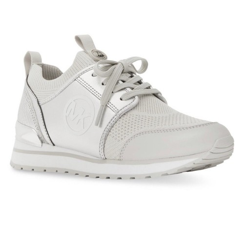 NIB Michael Kors Women's Dash Knit Trainer Sneakers Silver Gray Size 6 - Picture 5 of 12