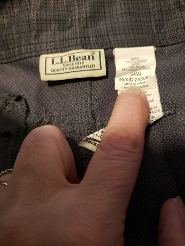 Pantalones Cortos de Golf LL Bean 34X11 Gris Bolsillo de Carga Único Ligeros - Imagen 5 de 8