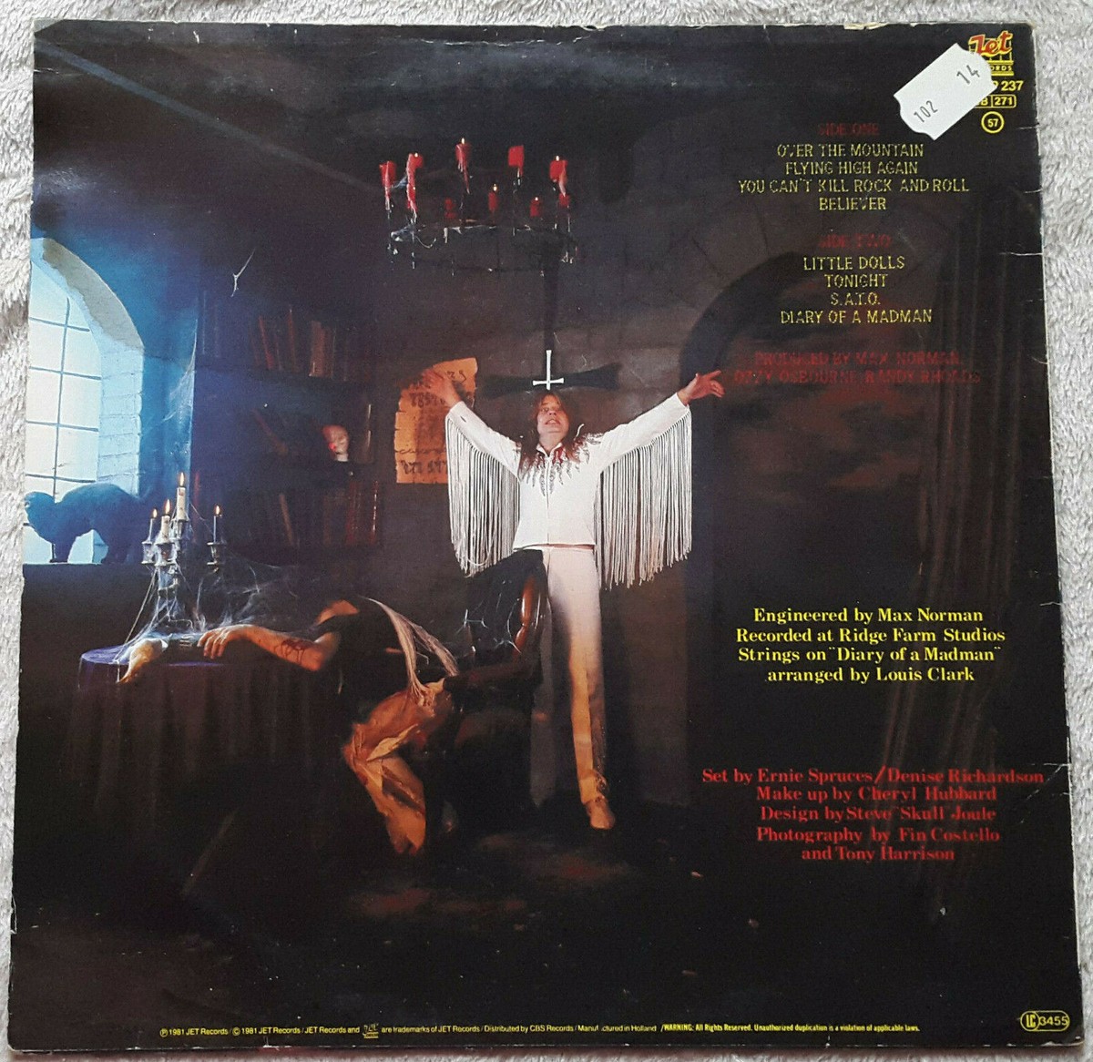 Ozzy OSBOURNE★Diary Of A Madman UK Jet オ Ozzy Osbourne – Diary Of A Madman – Vinyl (LP, Album), 1981