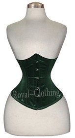 Heavy Duty 26 Double Steel boned Tight Lacing Under Bust Satin Corset 450-S