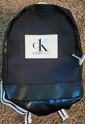 Calvin Klein CK Everyone Black Leather Backpack 12x16x6 NWT | eBay