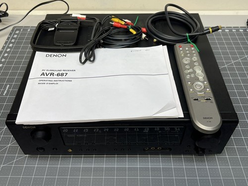Denon AVR 687 7.1 Channel 770 Watt Monster Receiver Remote Extra Cables Bundle🔥 - Picture 4 of 19