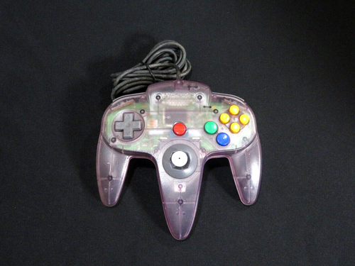 Tested NINTENDO 64 Wired Stick Controller Pad Clear Purple shipping from Japan 1 - Picture 1 of 7