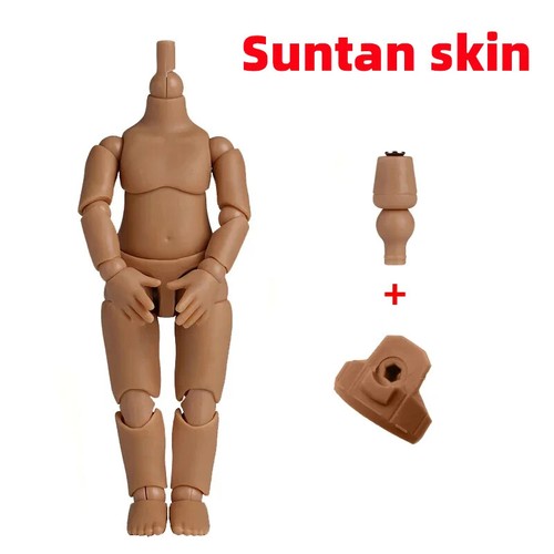 10cm 11cm BJD Doll Figure Body Suitable Head Ob11 1/12 BJD Doll Body Accessories - Foto 11 di 24