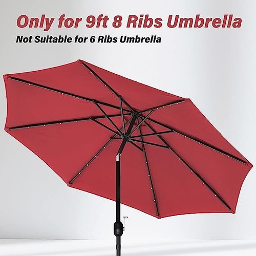 9' Patio Umbrella Replacement Canopy Outdoor Yard Umbrella Replacement Top Cover - Picture 7 of 36