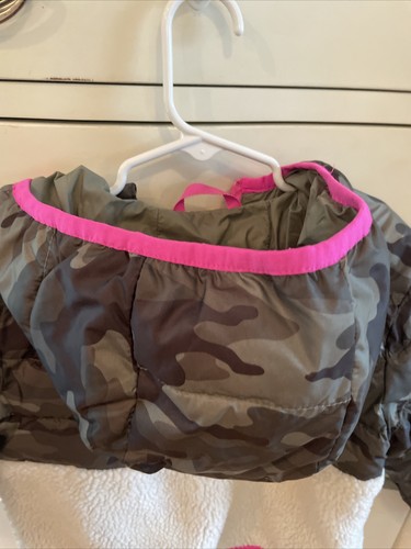 Gap Kids Coldcontrol Pullover Coat Jacket Camo, Fleece, Pink Piping Size XS - Picture 8 of 19