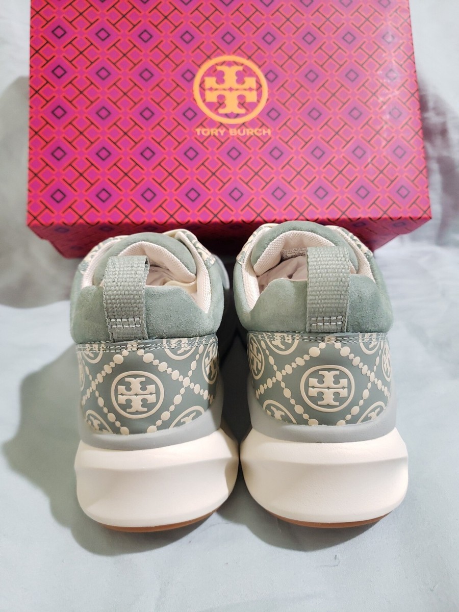 NIB Tory Burch T MONOGRAM GOOD LUCK TRAINER Sneakers Shoes