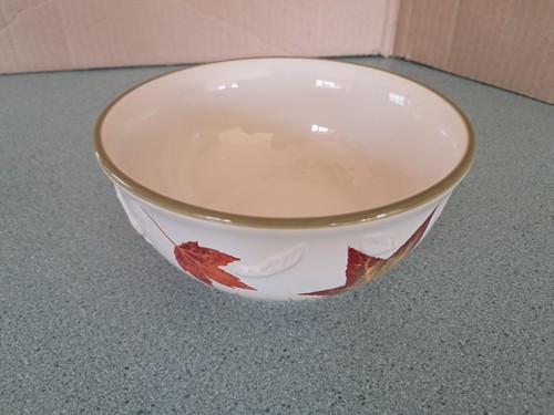 Insalatiera per zuppa in ceramica Longaberger in fogliame autunnale