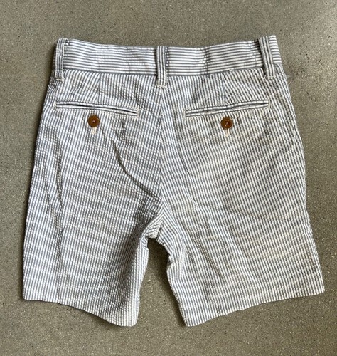 CREWCUTS Boys Seersucker Short Size 6 Blue/White - Picture 2 of 5