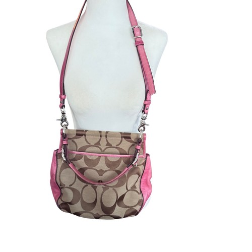Coach Willis Crossbody Pink Leather Trim 70th year limited edition 7x9x3.5" EUC - Picture 13 of 18