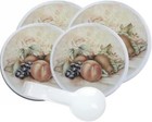 Electric Stove Burner Covers Set of 4 (2 Large, 2 Small) with Spoon Rest